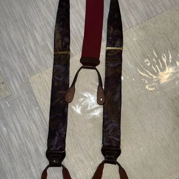 Trafalgar Limited Edition Men Silk suspenders braces Saint Angel - Picture 2 of 12